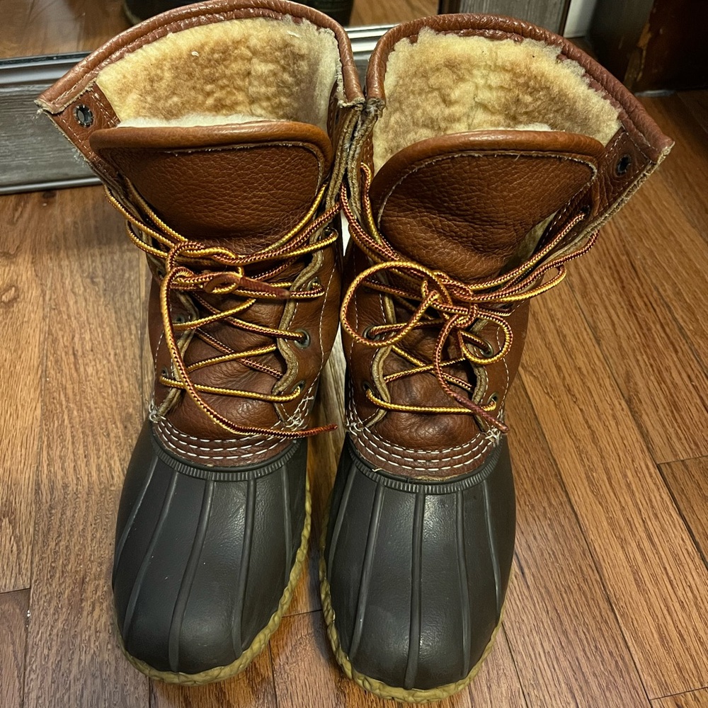 Sherpa lined LLBean duck boots